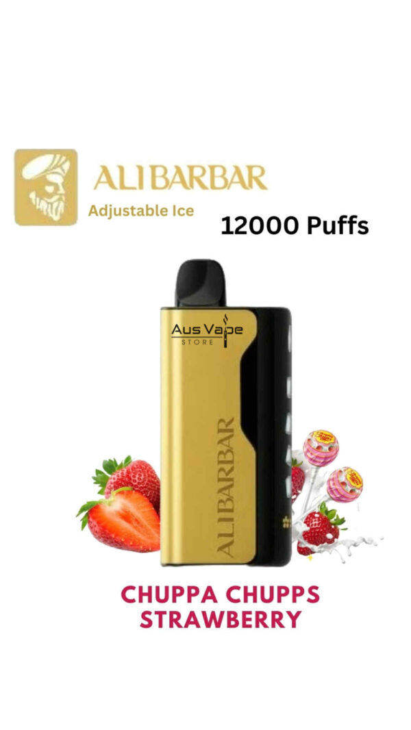 att.Q080rpJ-3EBWE15THcYt2WjOxeKpgbtvENTOYzPhMlc-600x1066-1 ALIBARBAR ICE ADJUST – CHUPA CHUPS STRAWBERRY – 12000 PUFFS - Image 1